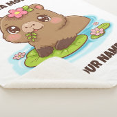 Aangepaste Cute Kawaii Capybara Modus Sherpa Deken (3/4)