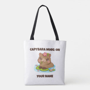 Aangepaste Cute Kawaii Capybara Modus Tote Bag