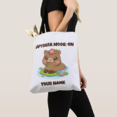 Aangepaste Cute Kawaii Capybara Modus Tote Bag (Dichtbij)