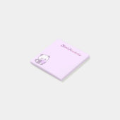 Aangepaste Cute Kawaii Pastel Paarse Panda met Har Post-it® Notes (Schuin)