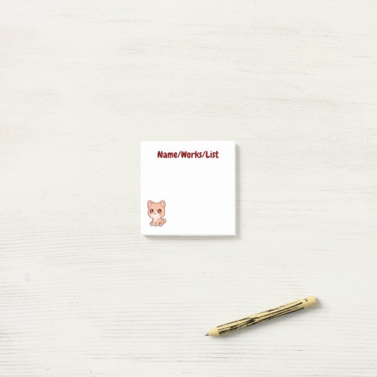 Aangepaste Cute Kawaii Shiba Inu Puppy Post-it® Notes (Op bureau)