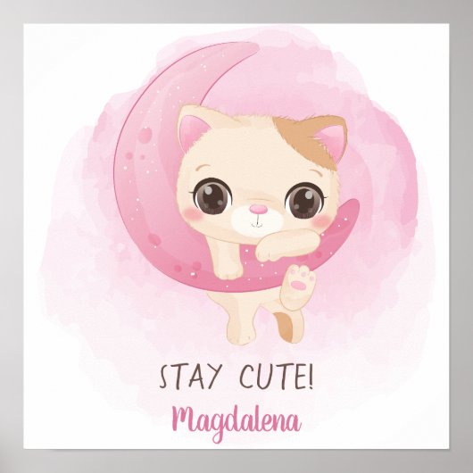 Aangepaste Cute Kitten Poster (Voorkant)