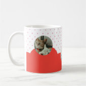 Aangepaste Cute Kittens en Rode Harten Patroon Koffiemok (Links)