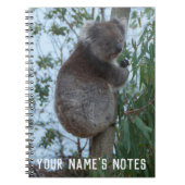 Aangepaste Cute Koala Animal Wildife Notitieboek (Voorkant)