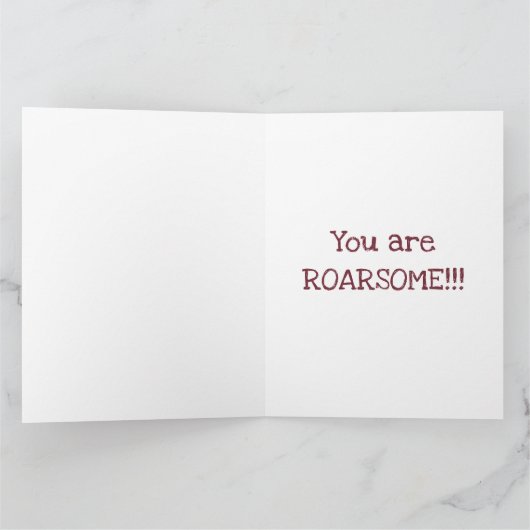 Aangepaste Cute Lion Vaderdag Kaart (Binnen)