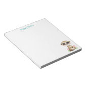 Aangepaste Cute Meerkat en Bloemen Notitieblok (Schuin)