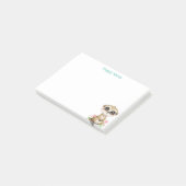Aangepaste Cute Meerkat en Bloemen Post-it® Notes (Schuin)