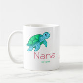 Aangepaste Cute Nana Zee Turtle Coffee Mok (Links)