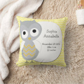 Aangepaste Cute Owl Gray Chevron Pillow Kussen (Deken)