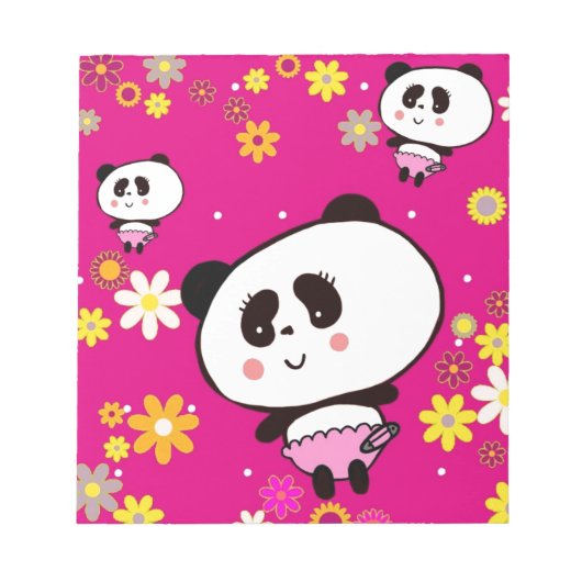 Aangepaste Cute Panda baby Notitieblok (Voorkant)
