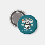 Aangepaste "Cute Panda "Follow Your Heart"" Magneet (Voorkant / Achterkant)
