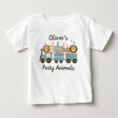 Aangepaste Cute Party Animals on Train (Voorkant)