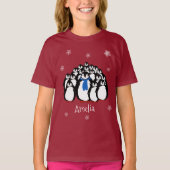 Aangepaste Cute Penguin T-shirt (Voorkant)