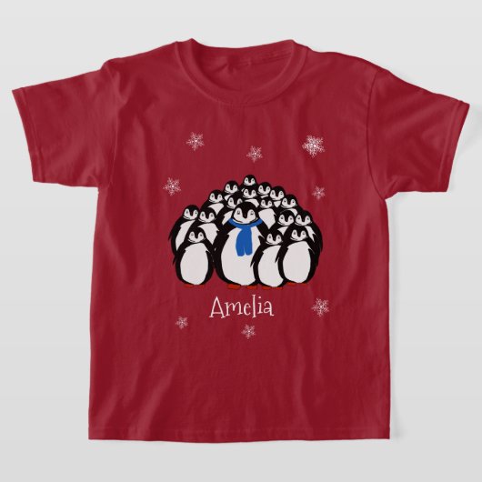 Aangepaste Cute Penguin T-shirt (Laagn)