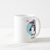 Aangepaste Cute Penguin Vriendin Koffiemok (Voorkant rechts)