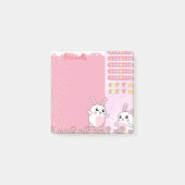 Aangepaste Cute Pink Bunny Post-it® Notes (Voorkant)