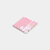 Aangepaste Cute Pink Bunny Post-it® Notes (Schuin)
