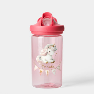 Aangepaste Cute Pink Kinder Unicorn Waterfles