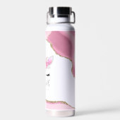 Aangepaste Cute Pink Kinder Unicorn Waterfles (Achterkant)