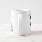 Aangepaste Cute Pug Grote Koffiekop (Achterkant)