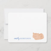 Aangepaste Cute Tabby Cat Note Kaart Notitiekaartje (Voorkant)