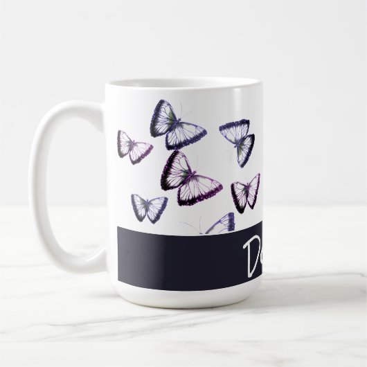 Aangepaste Cute Trendy Beauful Butterfly Coffe Koffiemok (Links)