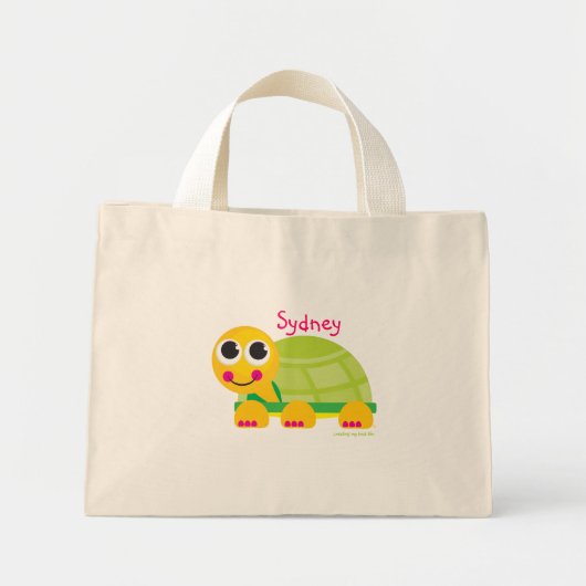 Aangepaste Cute Turtle Bag Mini Tote Bag (Voorkant)