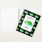 Aangepaste Cute Turtle Cartoon Name Planner (Display)