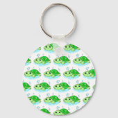 Aangepaste Cute Turtle Cartoon Name Sleutelhanger (Achterkant)