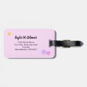 Aangepaste Cute Unicorn Bagagelabel (Achterkant horizontaal)