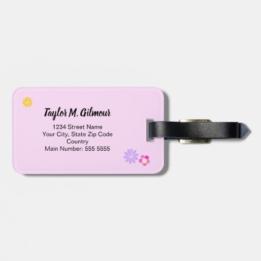 Aangepaste Cute Unicorn Bagagelabel (Achterkant horizontaal)