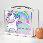 Aangepaste Cute Unicorn Metal Lunch Box (In situ)