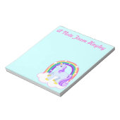 Aangepaste Cute Unicorn Note Pad Notitieblok (Linkerzijde)