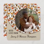 Aangepaste Cute With Love Thanksgiving-vakantiekaa Feestdagenkaart (Voorkant / Achterkant)