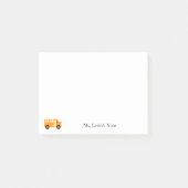 Aangepaste Cute Yellow School Bus voor leraar Post-it® Notes (Voorkant)