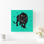 Aangepaste cvolors wandklok met leeuw - Art  (Huis)
