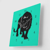 Aangepaste cvolors wandklok met leeuw - Art  (Hoek)