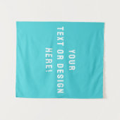 Aangepaste cyaan-blauwe wandtapijten - gepersonali wandkleed (Voorkant (horizontaal))