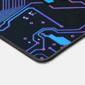 Aangepaste Cyber Blue PCB-printplaat Tech Art Bureaumat (Hoek)
