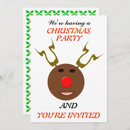Aangepaste Cyber-kerstrendierpartij Kaart (Voorkant / Achterkant)