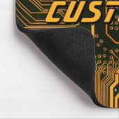 Aangepaste Cyber Orange PCB-printplaat Tech Art Muismat (Hoek)