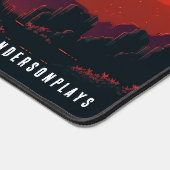 Aangepaste cyber zonsondergang retro gaming bureaumat (Hoek)