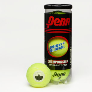 Aangepaste 'D' Monogram Penn Sport Kampioenschap U Tennisballen