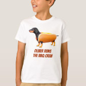 Aangepaste Dachshund BBQ Crew Grappige Wiener Dog T-shirt (Voorkant)