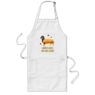 Aangepaste Dachshund BBQ Crew Grappige Wiener Hond Lang Schort