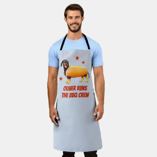 Aangepaste Dachshund BBQ Crew Grappige Wiener Hond Schort
