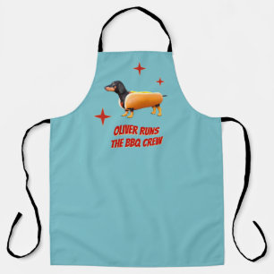 Aangepaste Dachshund BBQ Crew Grappige Wiener Hond Schort
