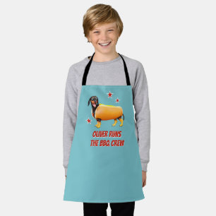 Aangepaste Dachshund BBQ Crew Grappige Wiener Hond Schort