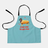 Aangepaste Dachshund BBQ Crew Grappige Wiener Hond Schort (Voorkant)