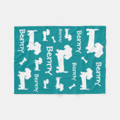 Aangepaste Dachshund Fleece Blanket voor Doxies (Voorkant (Horizontaal))